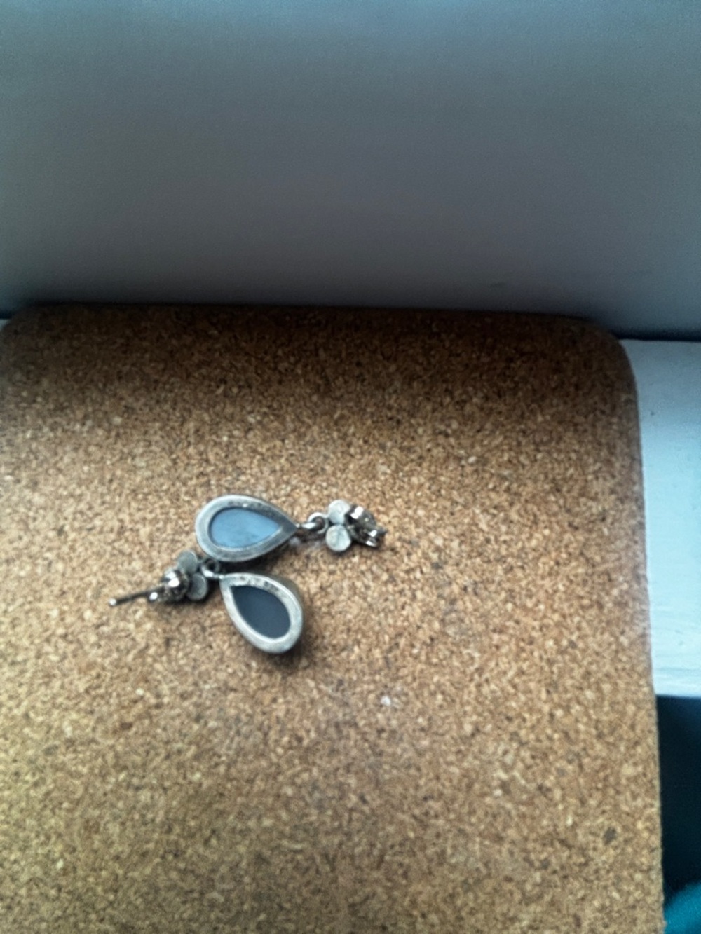 Jane Diaz Sterling Silver Teardrop Earrings with Stone - Picture 6 of 9